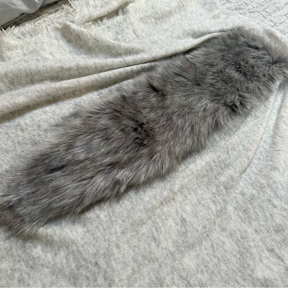 CAbi Heavenly Wrap with Faux Fur Trim OS Gray - Picture 7 of 7